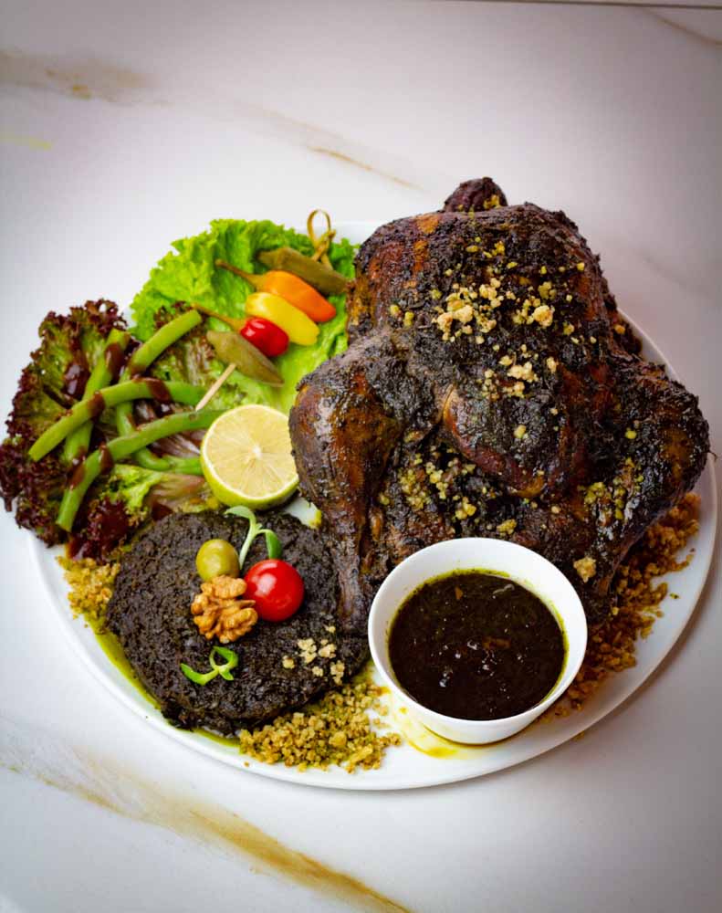 مرغ شکم پر دونفره + دو برنج